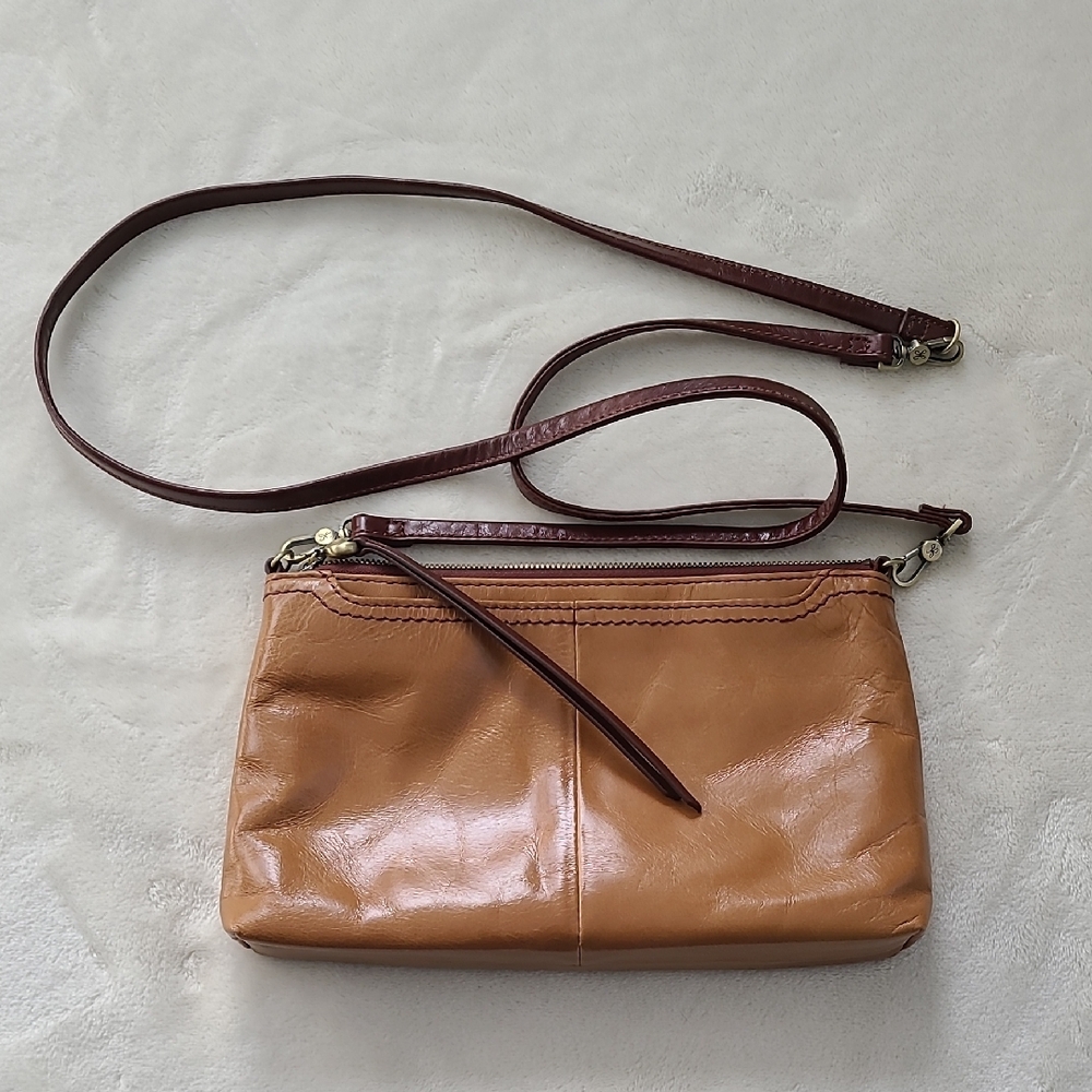 HOBO Darcy Style Tan Leather Crossbody Bag